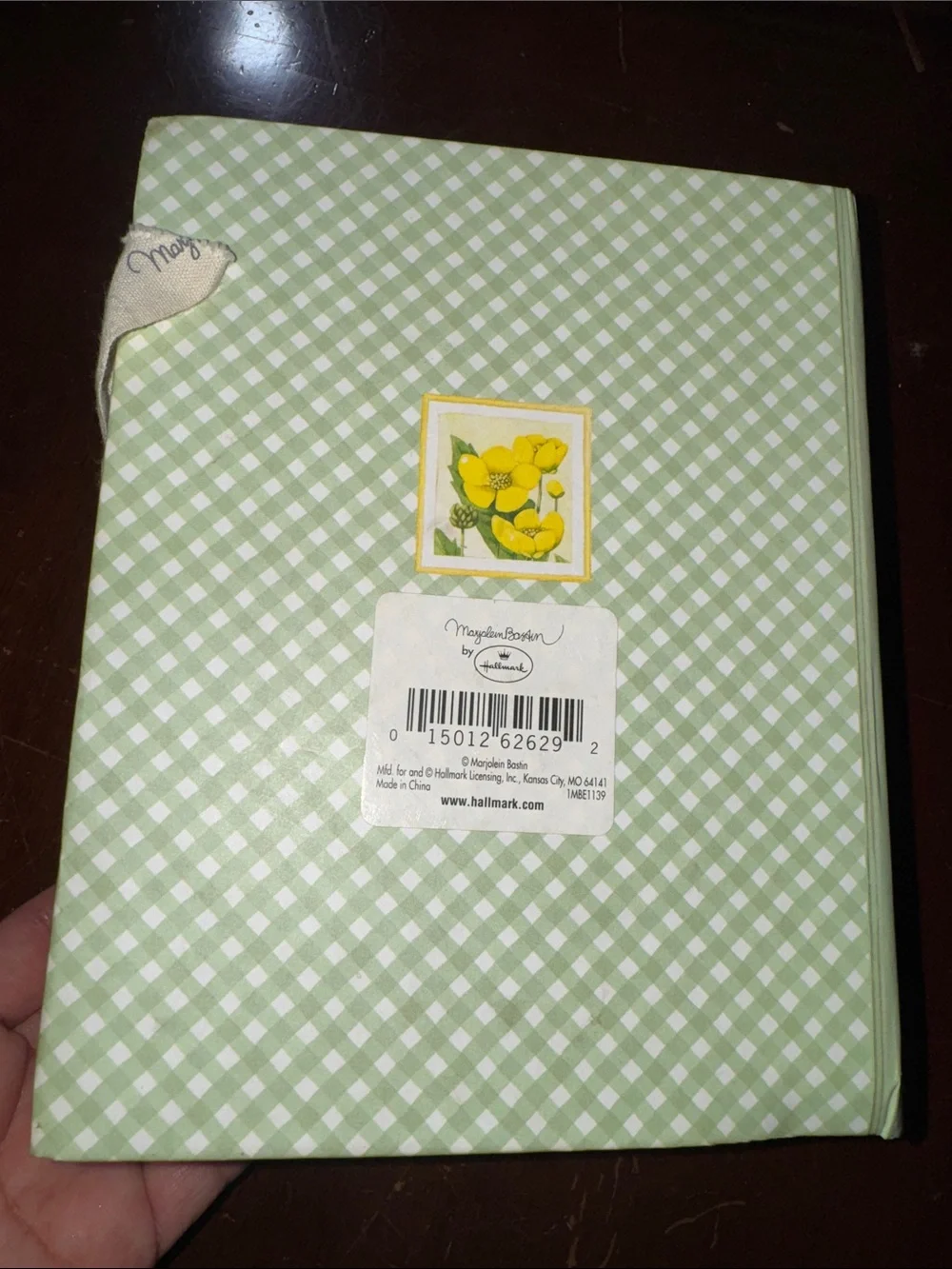 Hallmark Yellow Songbird Floral Notebook with Green Accents